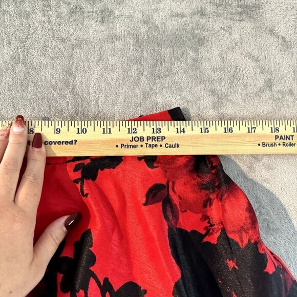 Jodi Kristopher SZ 3 Circle Skirt Red Black Lined Tulle Whimsigoth Fairy Vampire - Picture 7 of 8